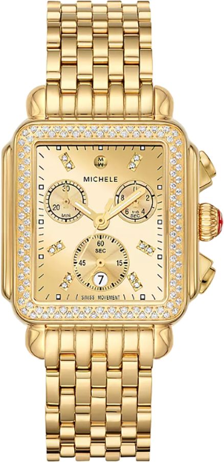 Michele Deco Collection Battery Operated Quartz Gold Ladies Watch MWW06A000806 