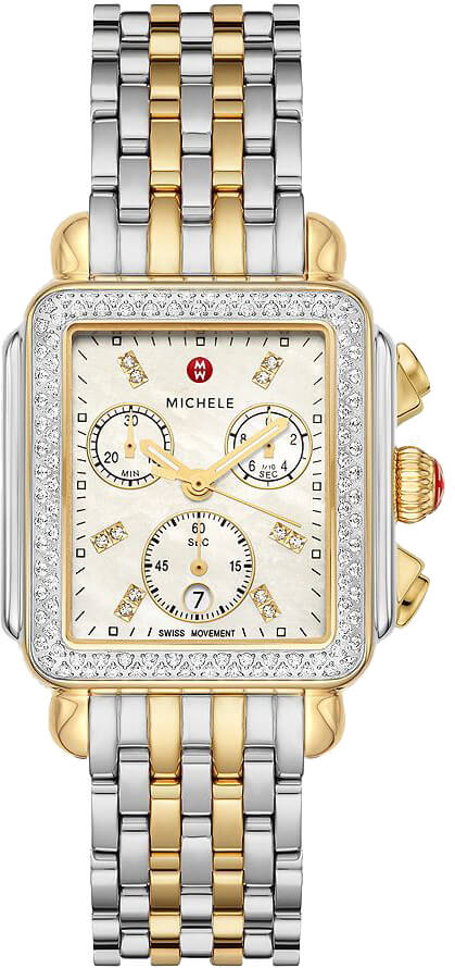 Michele Deco Two Tone Diamond Bezel Women's Watch MWW06A000776 