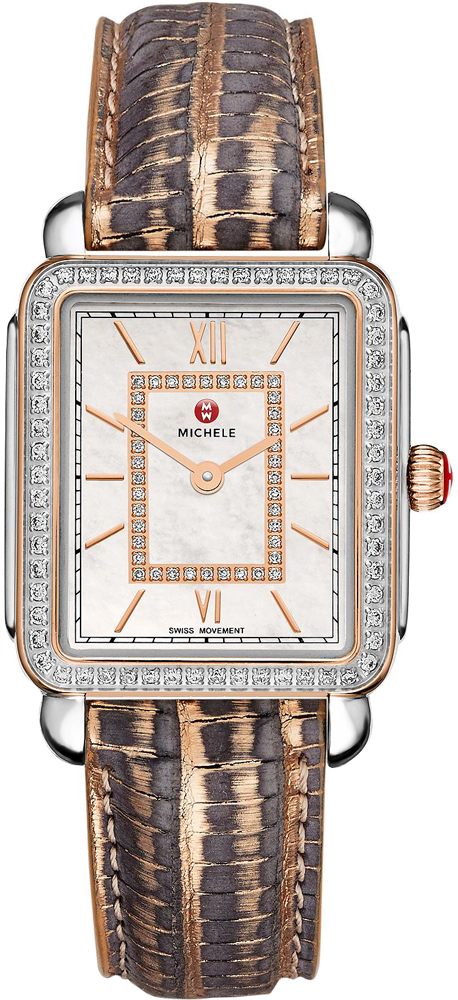 Michele Deco Collection Battery Operated Quartz Pearl White Ladies Watch MWW06I000014 