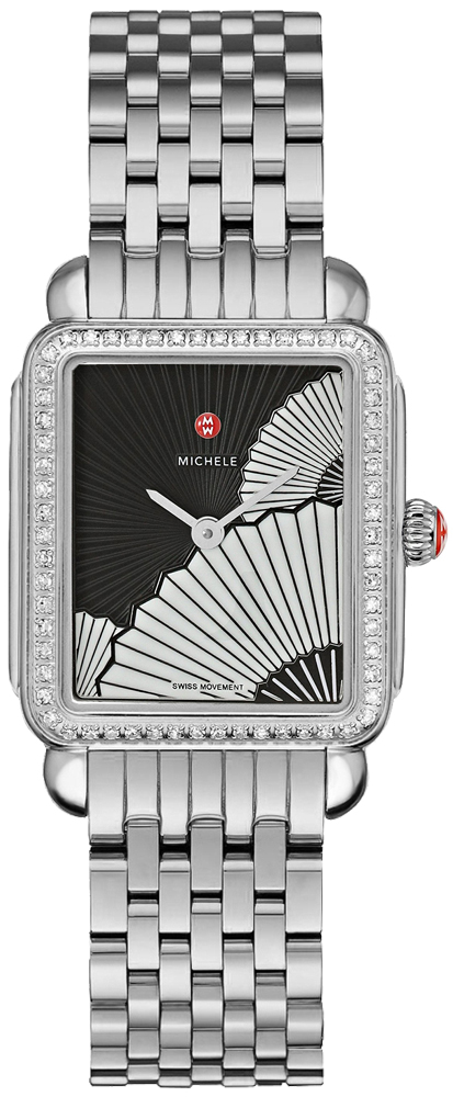 Michele Deco II Mid Fan Dial & Diamond Women's Watch MWW06I000015 