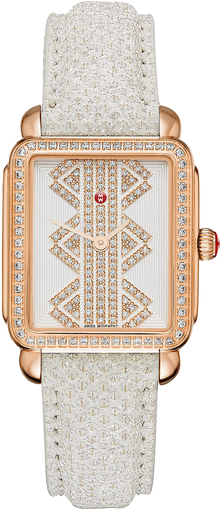 Michele Deco Collection Battery Operated Quartz White Ladies Watch MWW06I000022 