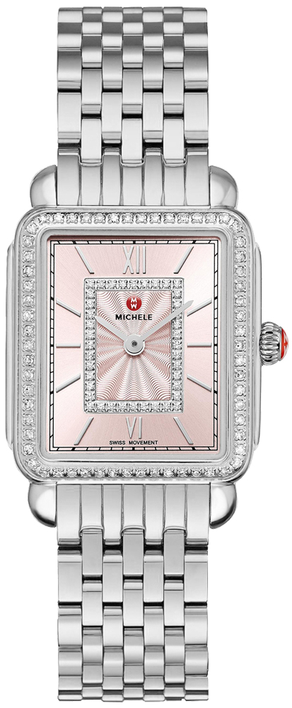 Michele Deco Collection Battery Operated Quartz Pink Ladies Watch MWW06I000031 