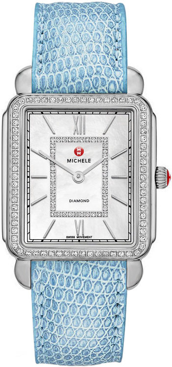 Michele Deco Collection Battery Operated Quartz Pearl White Ladies Watch MWW06I000002 