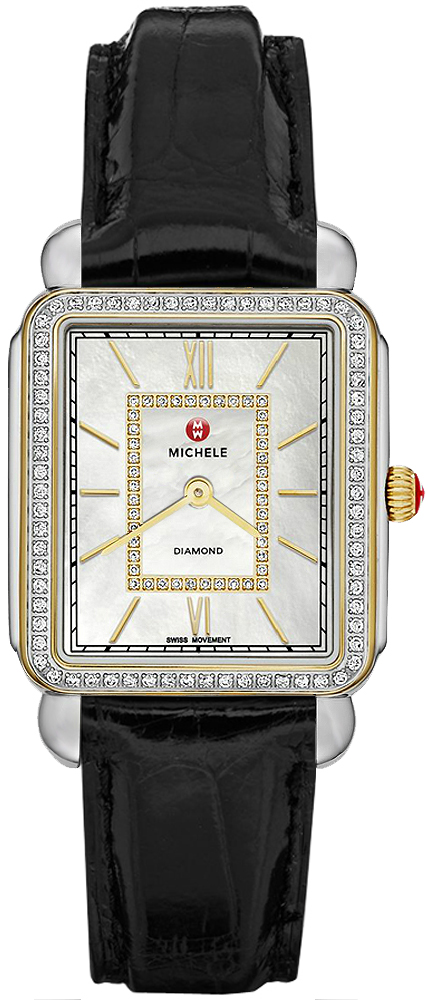 Michele Deco Collection Battery Operated Quartz Pearl White Ladies Watch MWW06I000005 