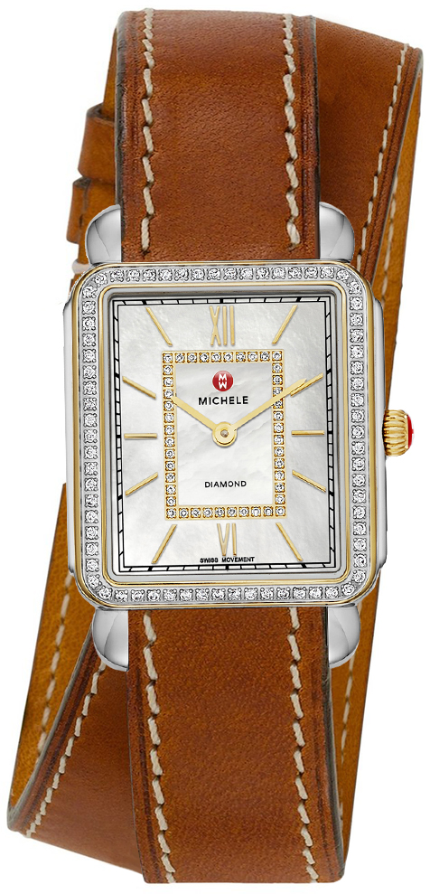 Michele Deco Collection Battery Operated Quartz Pearl White Ladies Watch MWW06I000006 