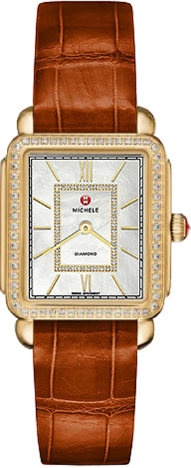 Michele Deco Collection Battery Operated Quartz Pearl White Ladies Watch MWW06I000008 