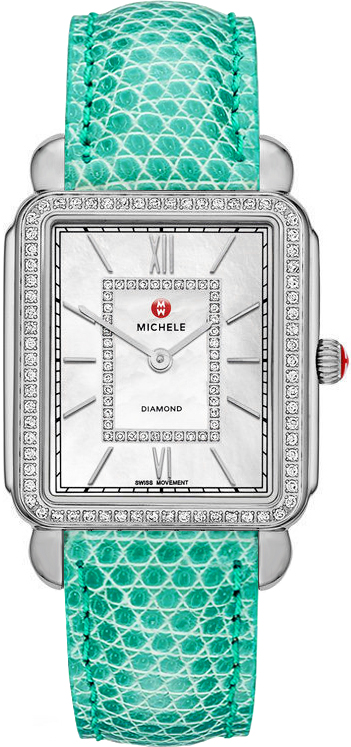 Michele Deco Collection Battery Operated Quartz Pearl White Ladies Watch MWW06I000010 