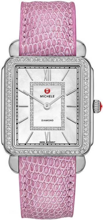 Michele Deco Collection Battery Operated Quartz Pearl White Ladies Watch MWW06I000011 
