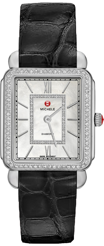 Michele Deco Collection Battery Operated Quartz Pearl White Ladies Watch MWW06X000005 