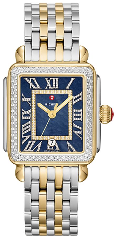 Michele Deco Collection Battery Operated Quartz Blue Ladies Watch MWW06T000239 