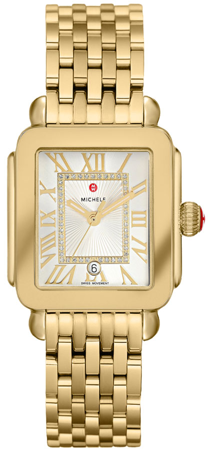 Michele Deco Collection Battery Operated Quartz Silver Ladies Watch MWW06G000014 