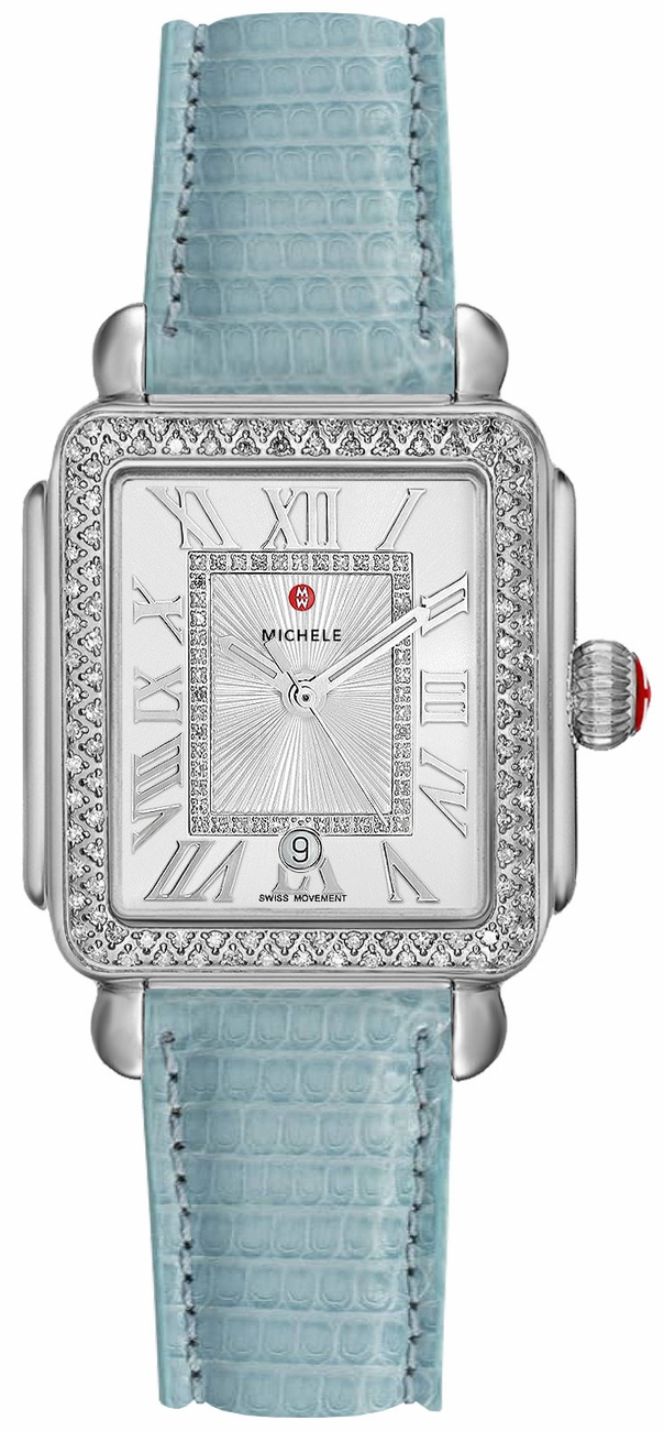 Michele Deco Collection Battery Operated Quartz Silver White Ladies Watch MWW06G000009 