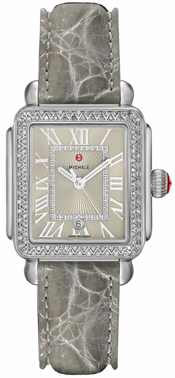 Michele Deco Collection Battery Operated Quartz Beige Ladies Watch MWW06G000010 