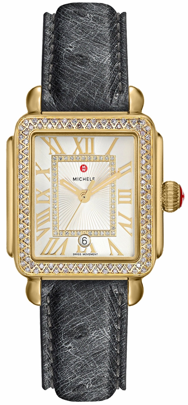 Michele Deco Collection Battery Operated Quartz Silver White Ladies Watch MWW06G000011 