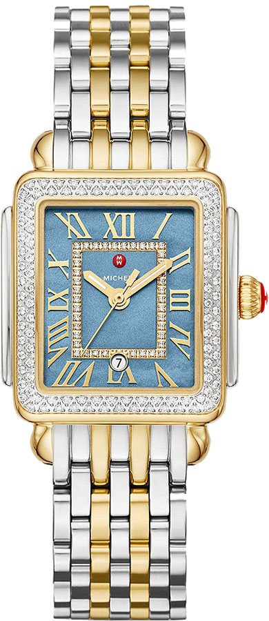 Michele Deco Collection Battery Operated Quartz Pearl White Ladies Watch MWW06G000036 