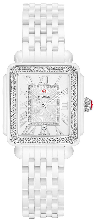 Michele Deco Collection Battery Operated Quartz Silver Ladies Watch MWW06G000026 