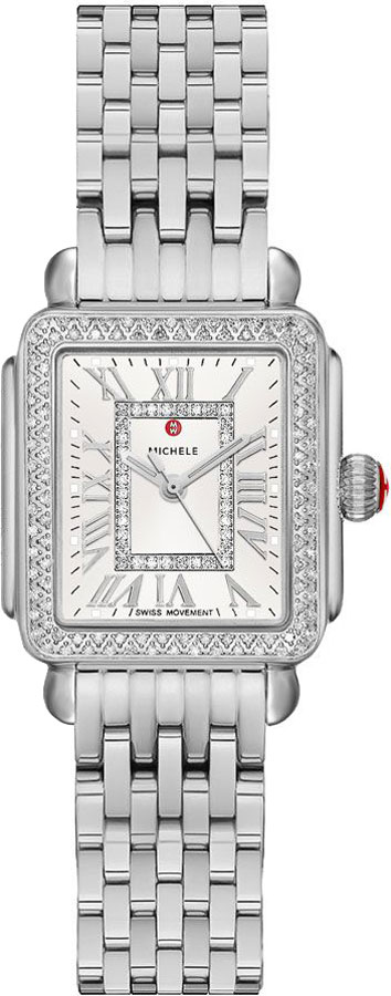 Michele Deco Collection Battery Operated Quartz Silver Ladies Watch MWW06D000162 