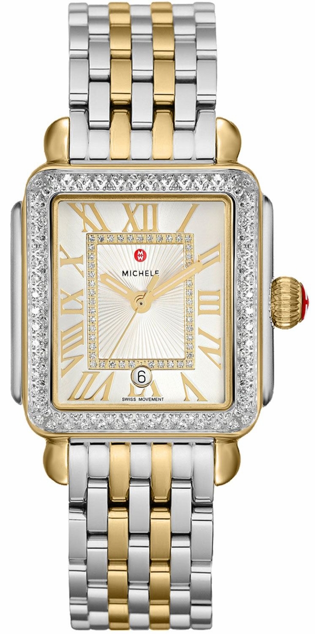 Michele Deco Collection Battery Operated Quartz Silver Ladies Watch MWW06T000144 