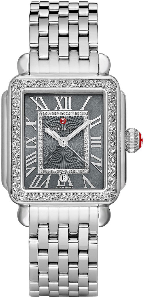 Michele Deco Collection Battery Operated Quartz Grey Watch MWW06T000181 
