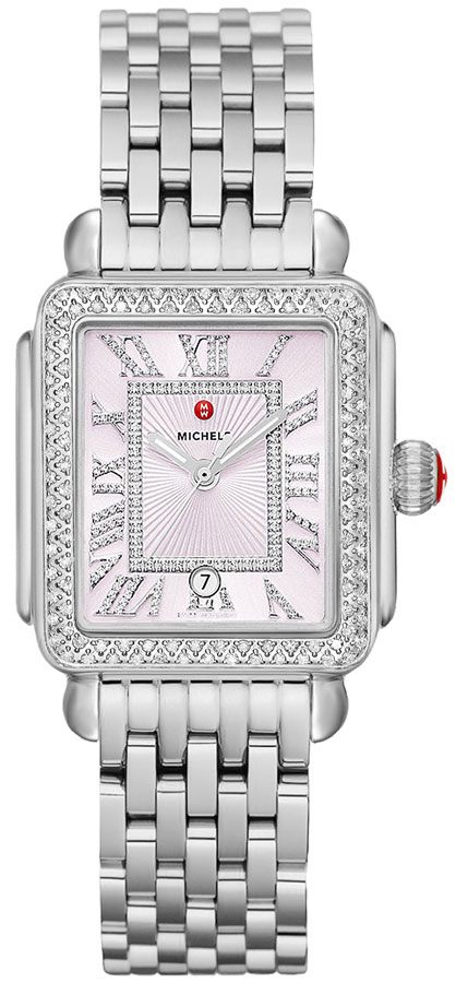 Michele Deco Collection Battery Operated Quartz Pink Ladies Watch MWW06T000212 