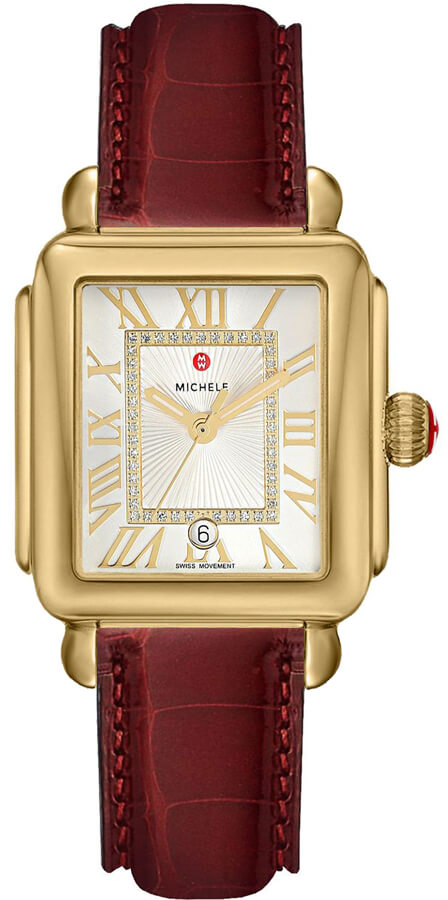 Michele Deco Collection Battery Operated Quartz Silver White Ladies Watch MWW06T000171-MRNCD 