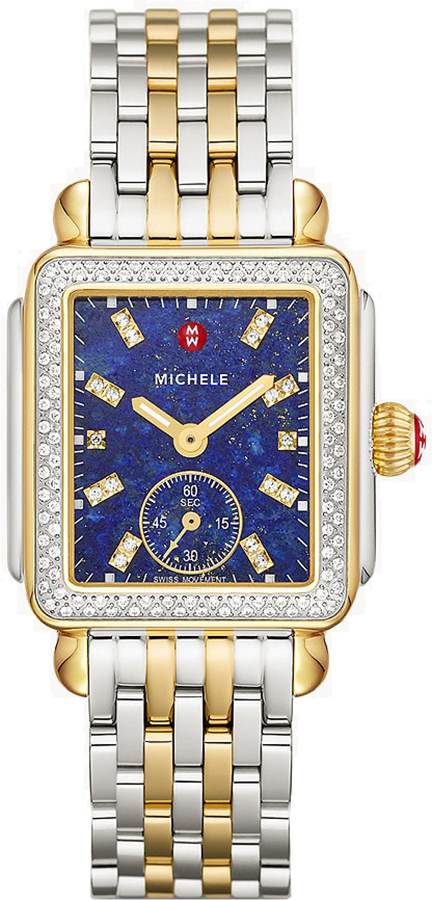 Michele Deco Collection Battery Operated Quartz Blue Ladies Watch MWW06V000125 