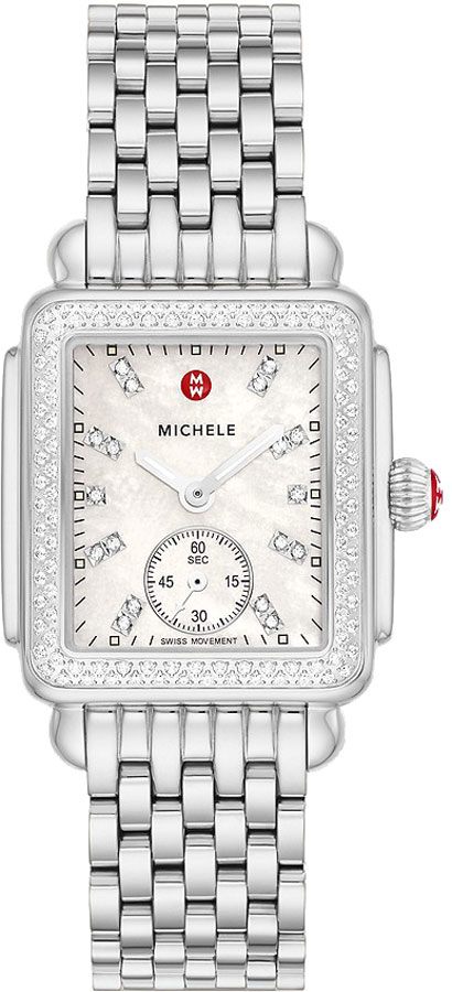 Michele Deco Mid Diamond Stainless Steel Women's Watch MWW06V000122 
