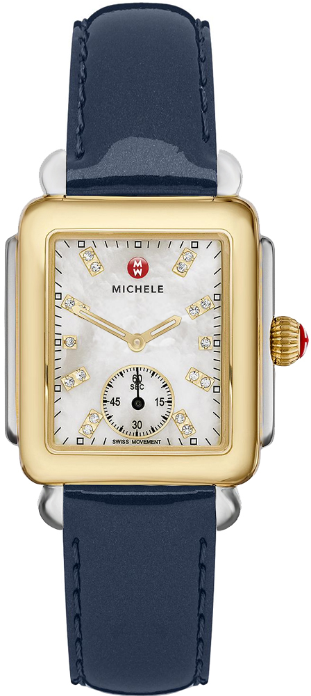 Michele Deco Collection Battery Operated Quartz Pearl White Ladies Watch MWW06V000048 