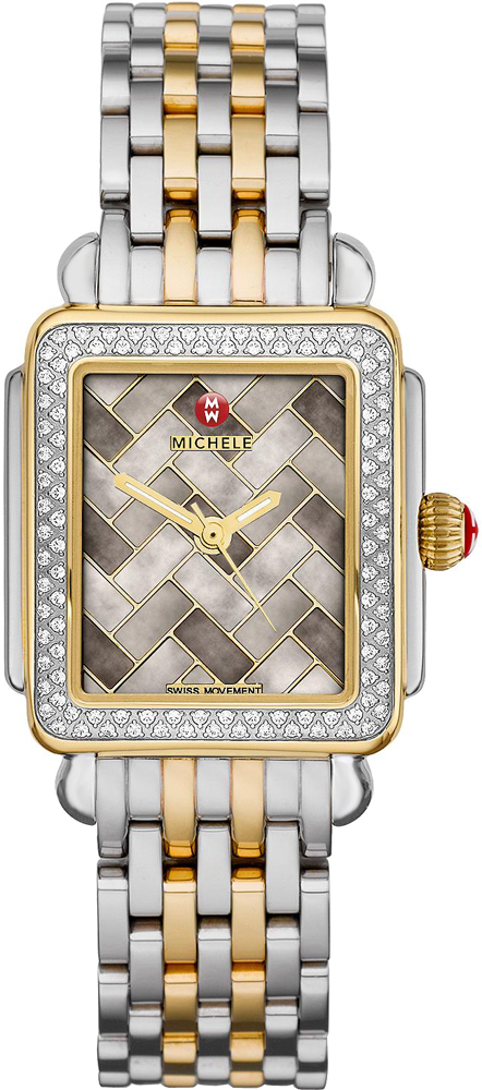 Michele Deco Collection Battery Operated Quartz Brown Ladies Watch MWW06V000083 