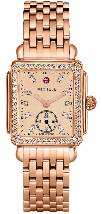 Michele Deco Collection Battery Operated Quartz Gold Ladies Watch MWW06V000093 