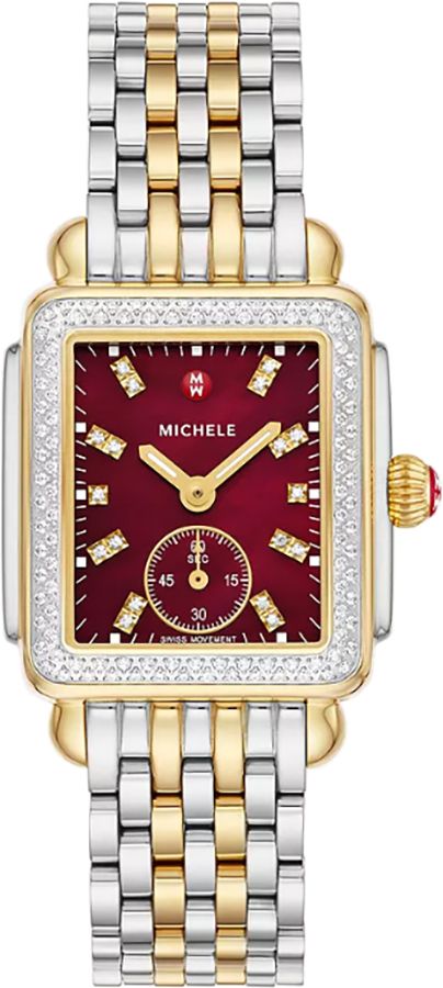 Michele Deco Mid Steel & 18k Yellow Gold Women's Watch MWW06V000130 
