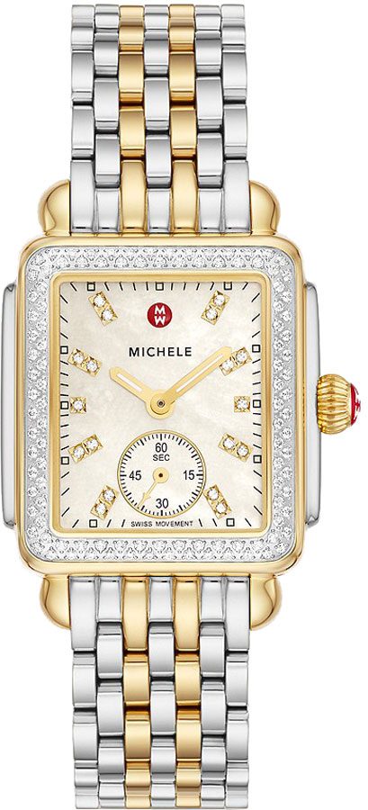 Michele Deco Mid Diamond Bezel Two Tone Women's Watch MWW06V000123 