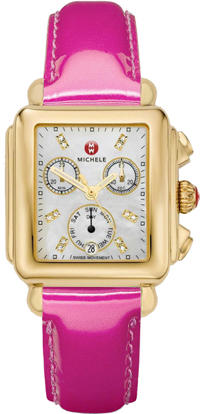 Michele Deco Collection Battery Operated Quartz Pearl White Ladies Watch MWW06P000133 