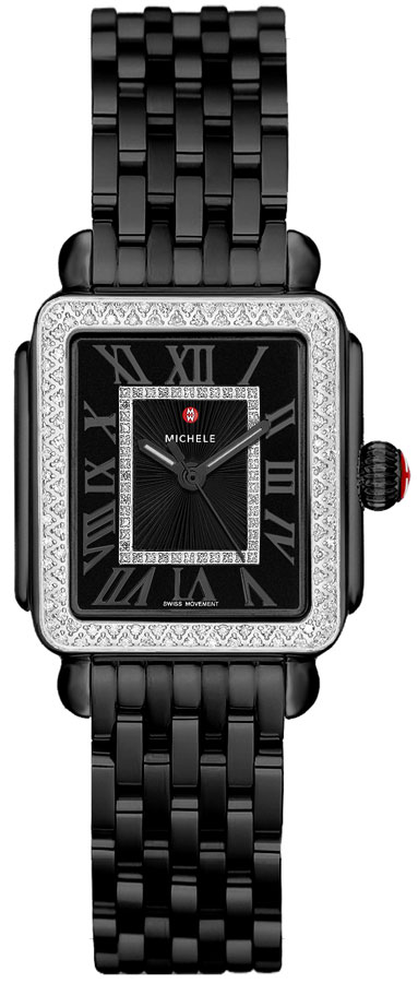 Michele Deco Collection Battery Operated Quartz Black Ladies Watch MWW06T000226 