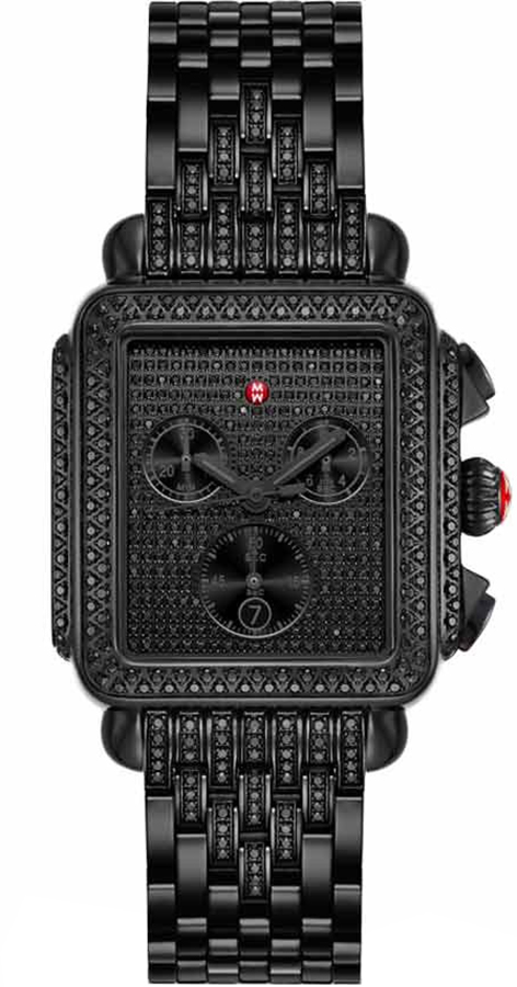 Michele Deco Collection Battery Operated Quartz Black Ladies Watch MWW06A000793 