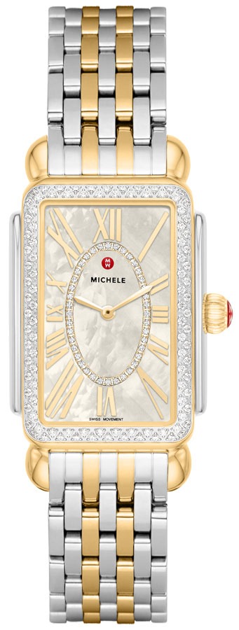 Michele Deco Collection Battery Operated Quartz Silver White Ladies Watch MWW06E000143 