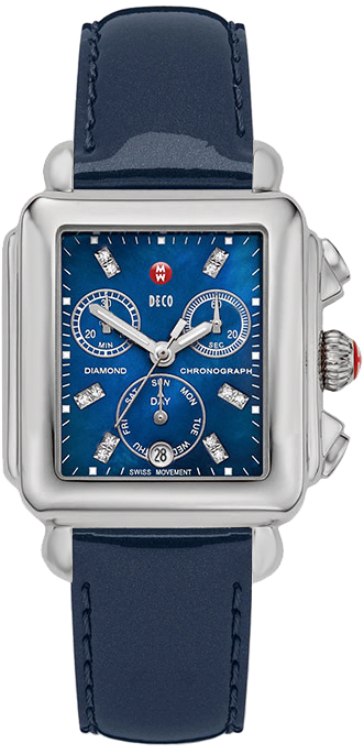 Michele Deco Collection Battery Operated Quartz Blue Ladies Watch MWW06P000174 