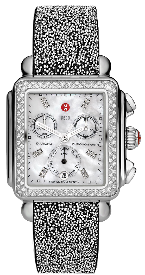 Michele Deco Collection Battery Operated Quartz Pearl White Ladies Watch MWW06P000223 