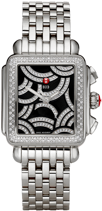 Michele Deco Collection Battery Operated Quartz Black Ladies Watch MWW06T000115 