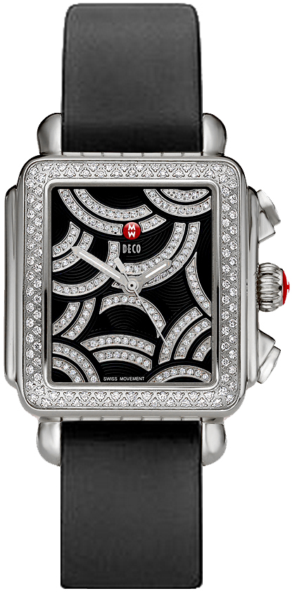Michele Deco Collection Battery Operated Quartz Black Ladies Watch MWW06T000118 