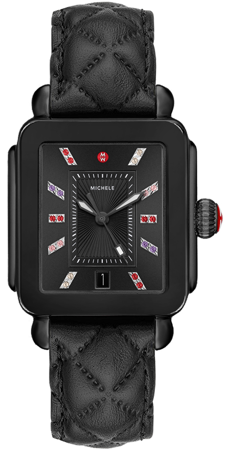 Michele Deco Collection Battery Operated Quartz Black Ladies Watch MWW06K000048 