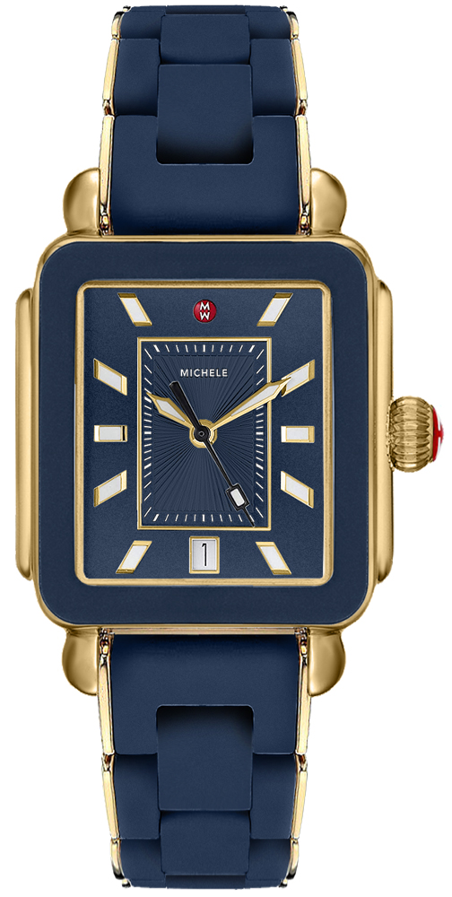 Michele Deco Collection Battery Operated Quartz Blue Ladies Watch MWW06K000017 
