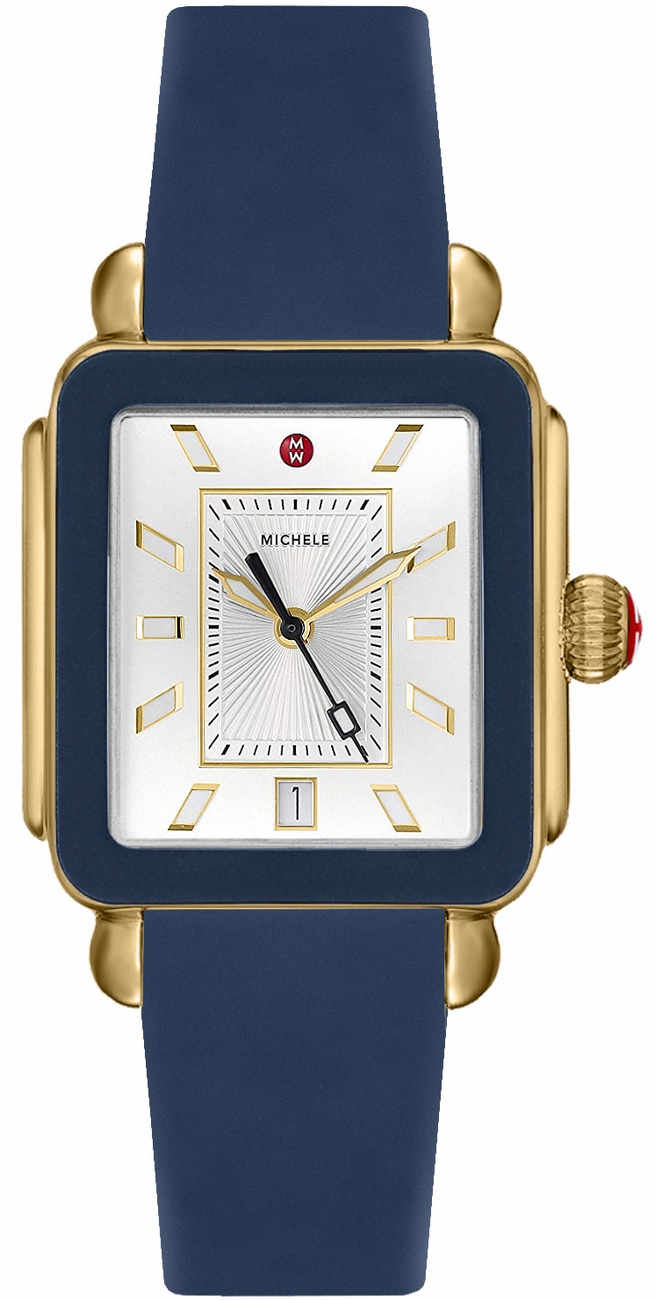 Michele Deco Collection Battery Operated Quartz Silver White Ladies Watch MWW06K000001 