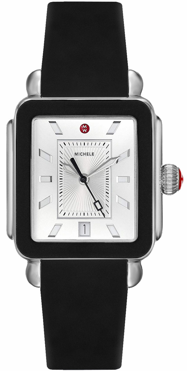 Michele Deco Collection Battery Operated Quartz Silver White Ladies Watch MWW06K000002 
