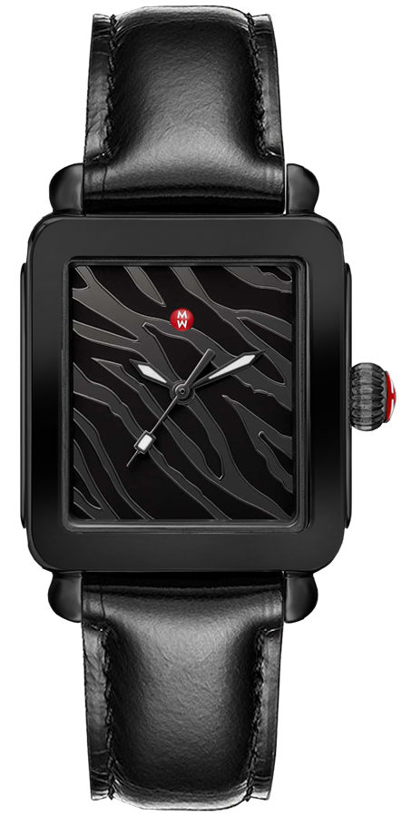 Michele Deco Collection Battery Operated Quartz Black Ladies Watch MWW06K000050 
