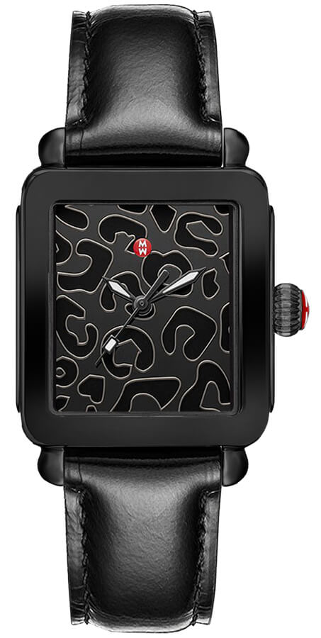 Michele Deco Collection Battery Operated Quartz Black Ladies Watch MWW06K000051 