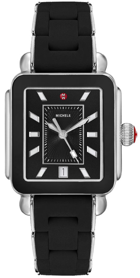 Michele Deco Collection Battery Operated Quartz Black Ladies Watch MWW06K000025 