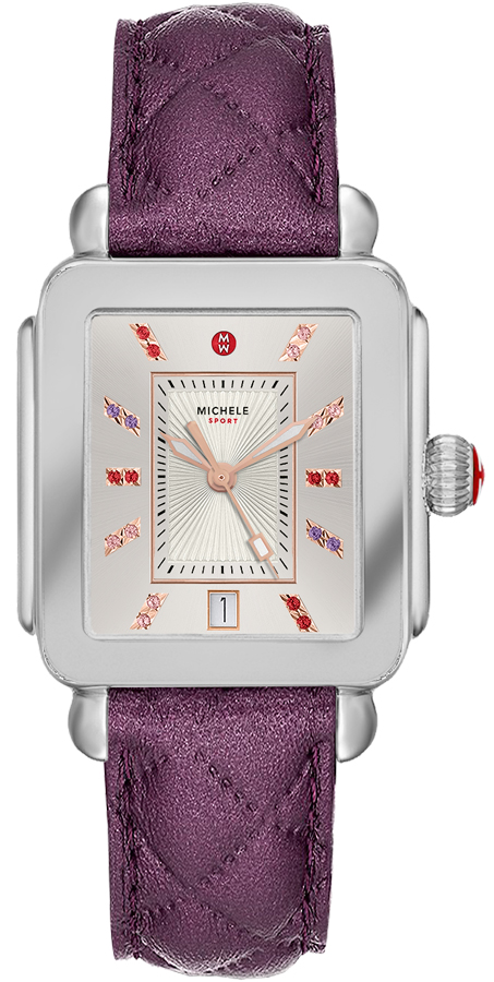 Michele Deco Collection Battery Operated Quartz Silver White Ladies Watch MWW06K000049 
