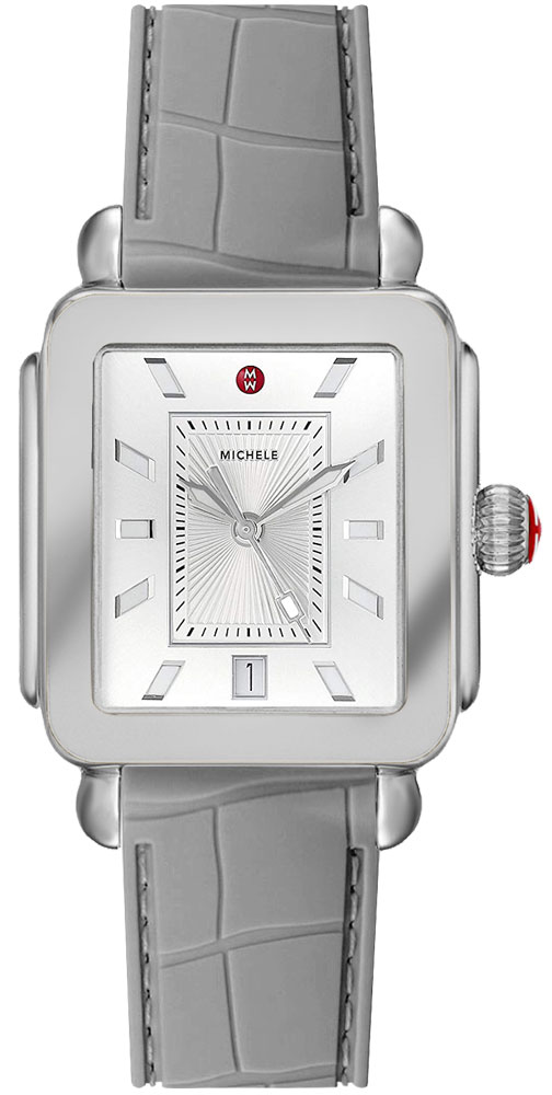 Michele Deco Collection Battery Operated Quartz Silver White Ladies Watch MWW06K000009 