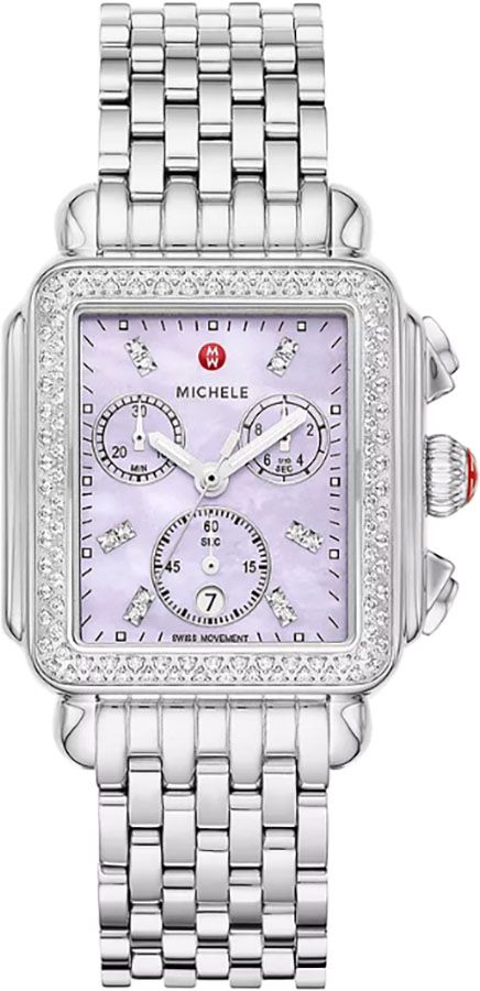 Michele Deco Collection Battery Operated Quartz Pearl White Ladies Watch MWW06A000800 